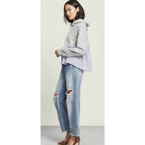 Veronica Beard Hockley Sweatshirt in Heather Grey Size Large